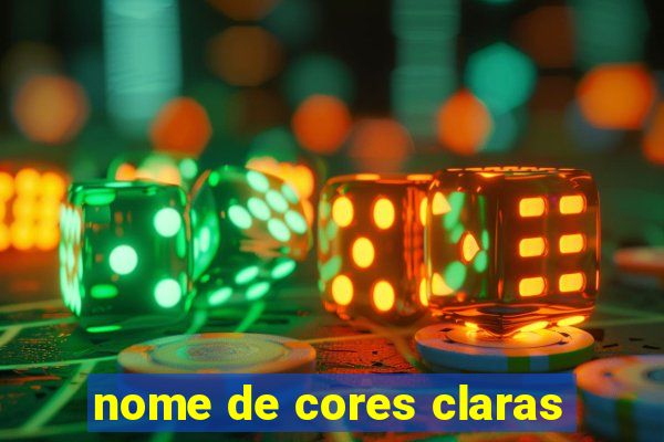 nome de cores claras